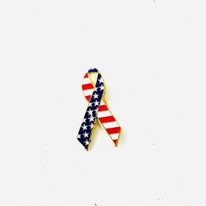 American Flag Ribbon Pin